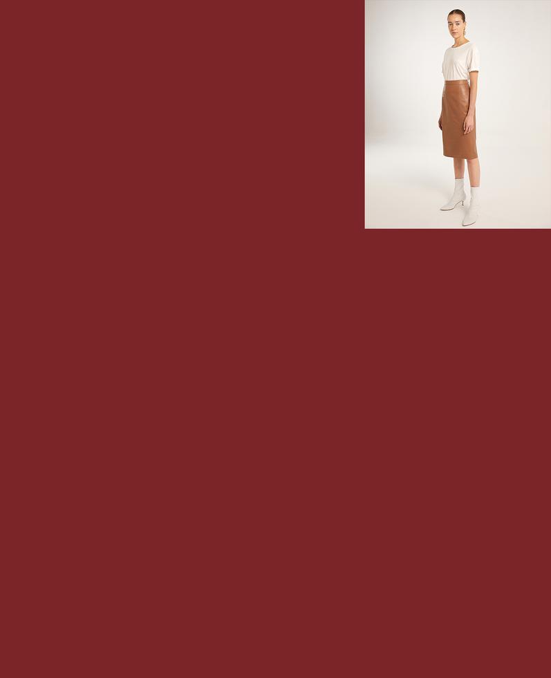 Sofia Leather Skirt | K12491 1010031035084