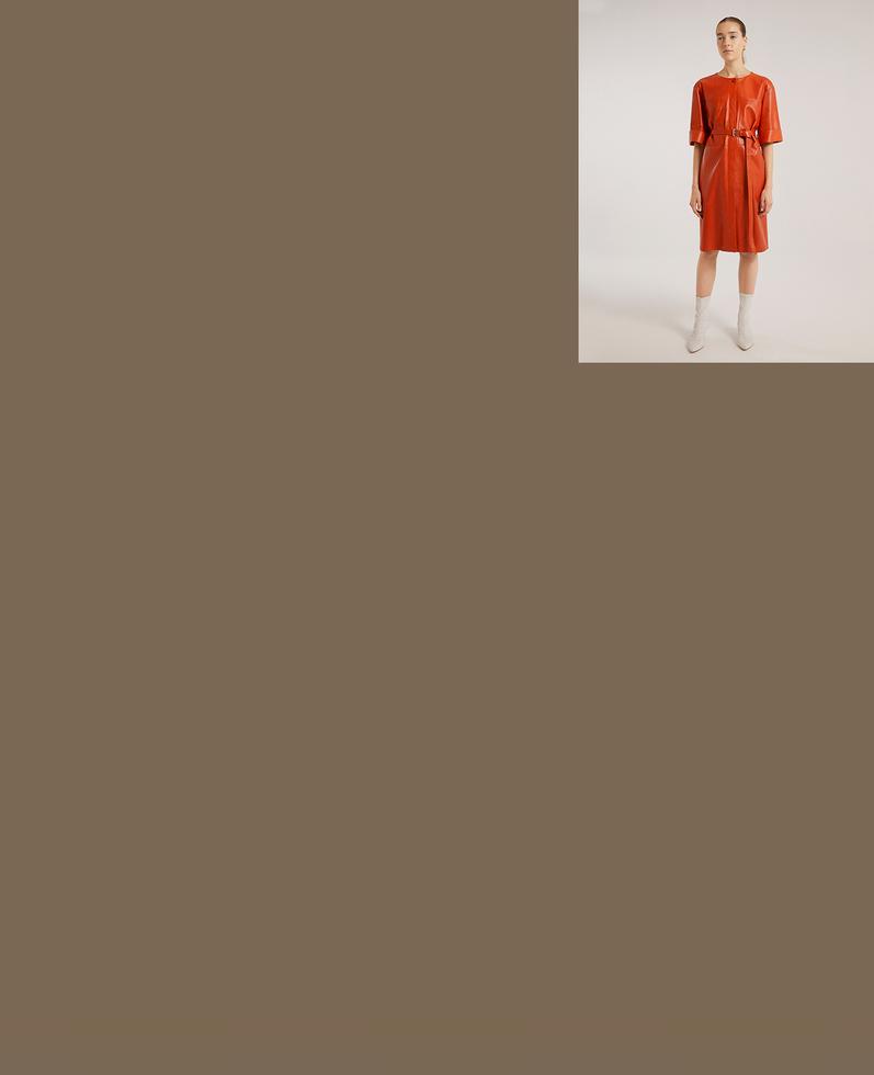 Elena Leather Dress | K12668 1010031090128