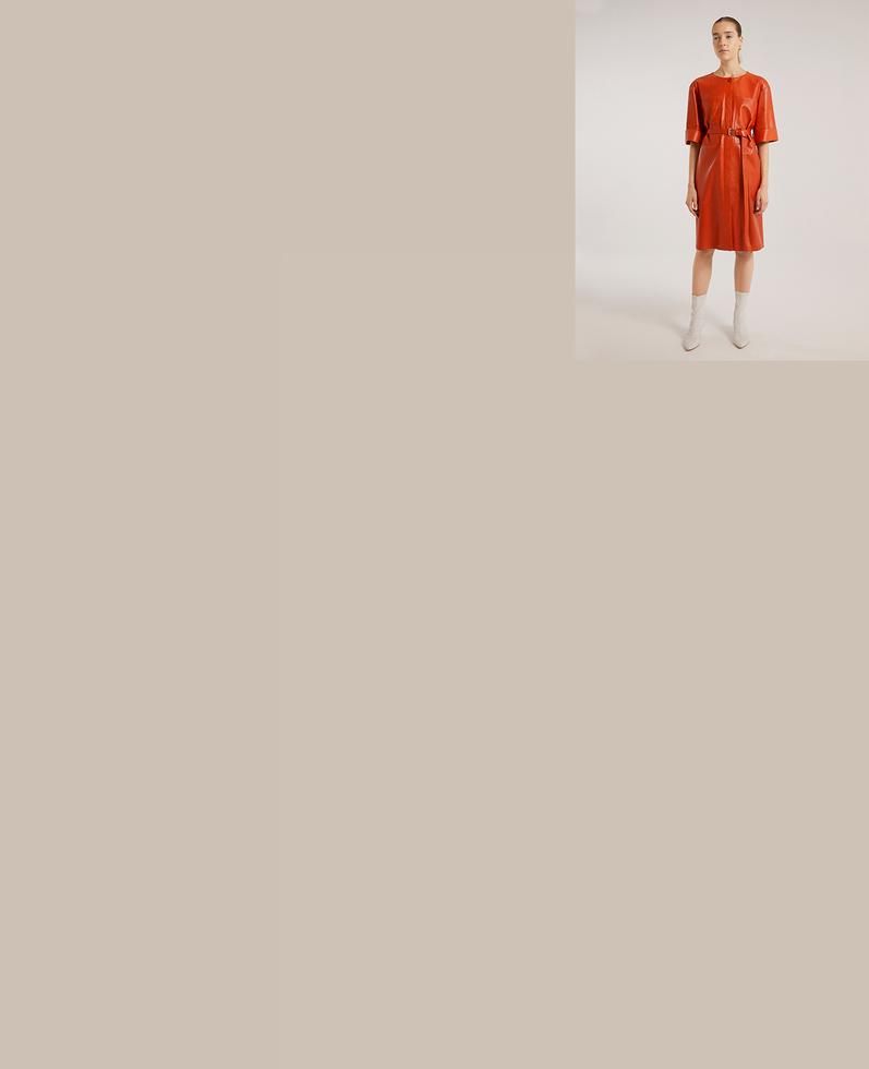 Elena Leather Dress | K12668 1010031090001