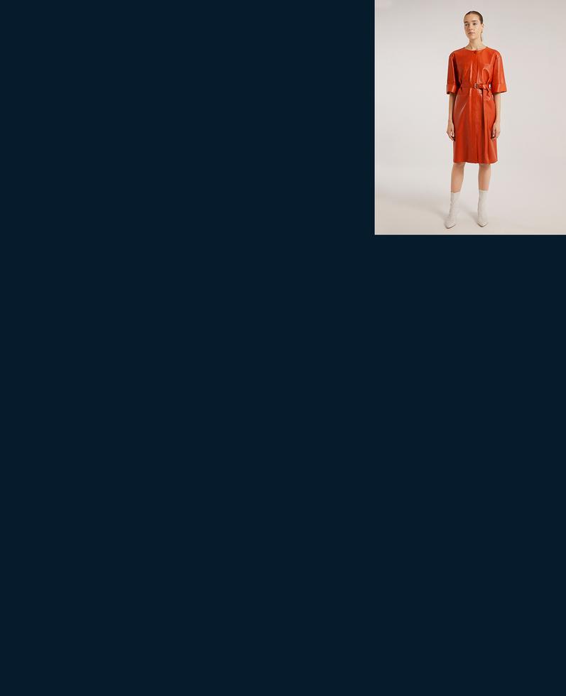 Elena Leather Dress | K12668 1010031090012