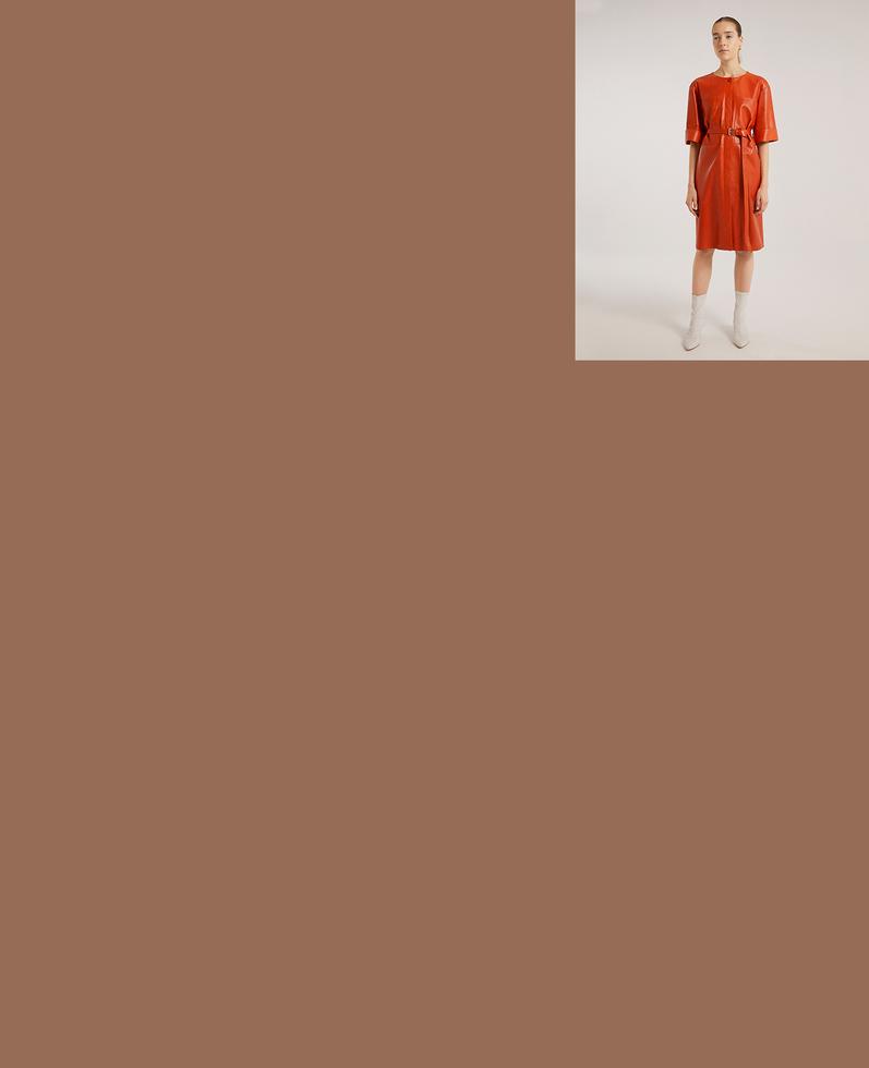Elena Leather Dress | K12668 1010031090020