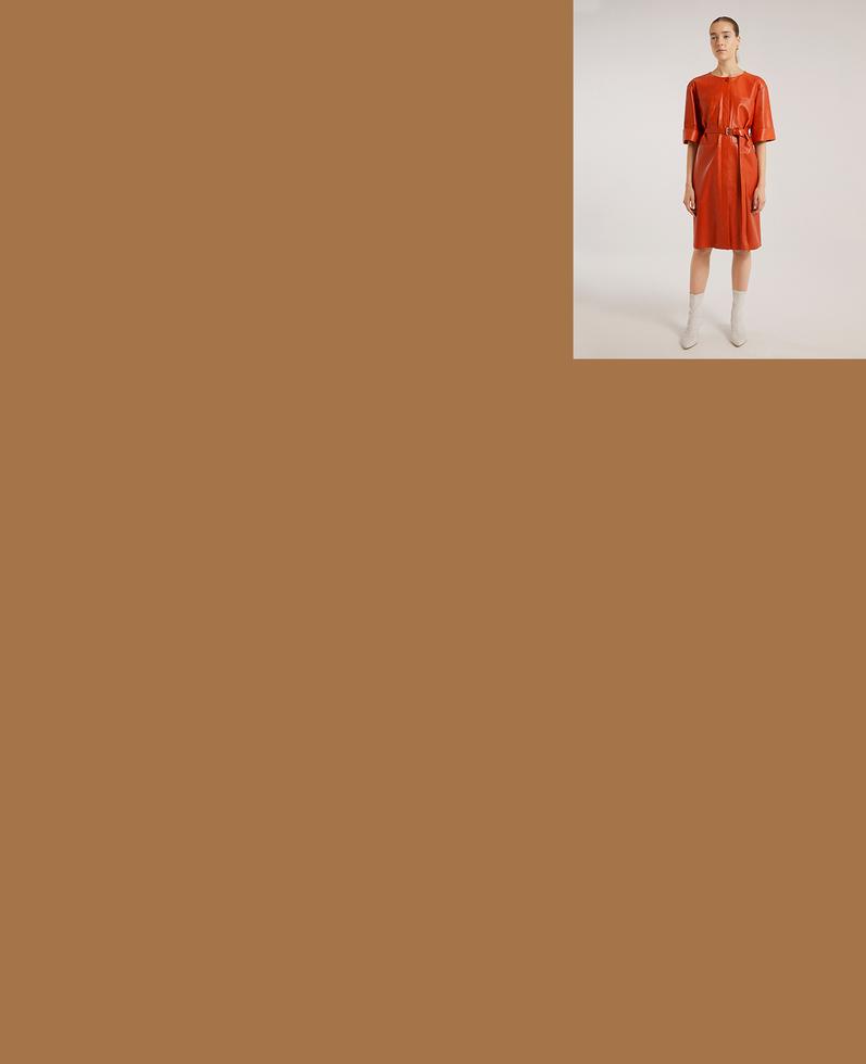 Elena Leather Dress | K12668 1010031090027
