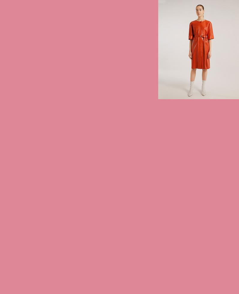 Elena Leather Dress | K12668 1010031090091