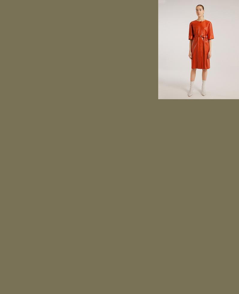 Elena Leather Dress | K12668 1010031090117