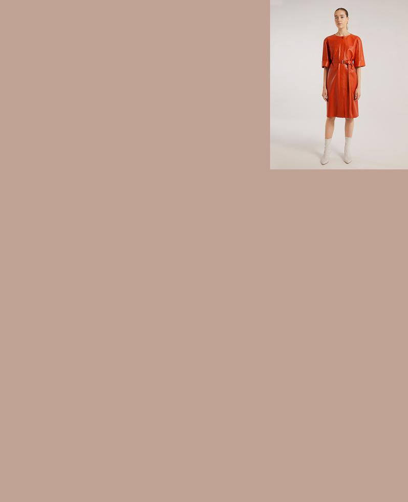 Elena Leather Dress | K12668 1010031090094