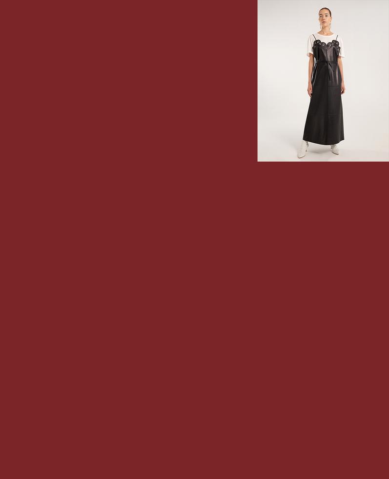 Alessia Leather Dress | K12699 1010031077105