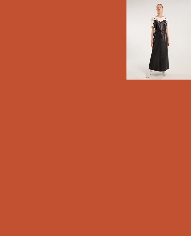 Alessia Leather Dress | K12699 1010031077032