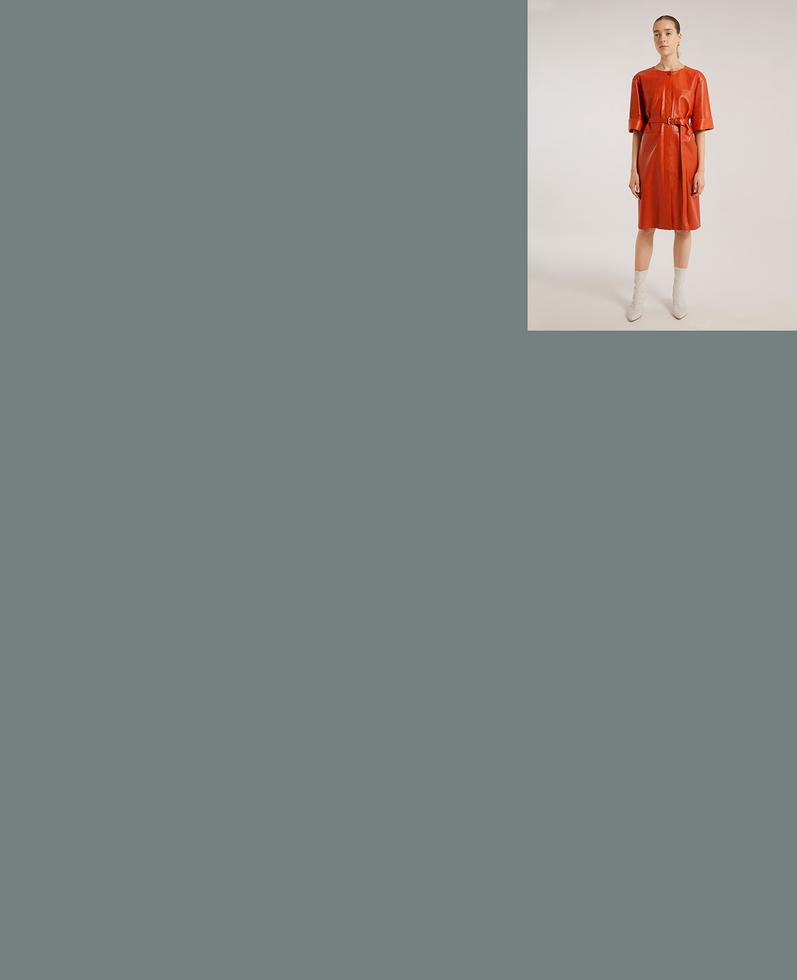 Elena Leather Dress | K12668 1010031090084