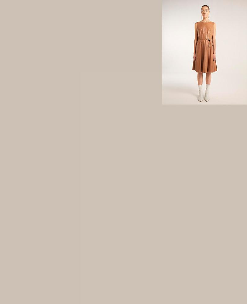 Iris Leather Dress | K12714 1010031076003