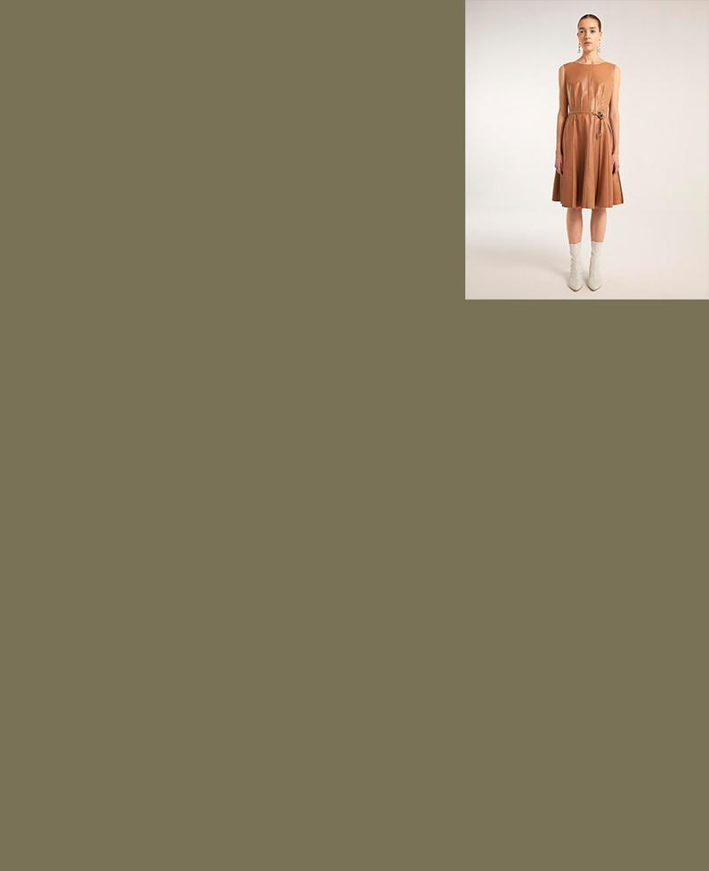 Iris Leather Dress | K12714 1010031076087