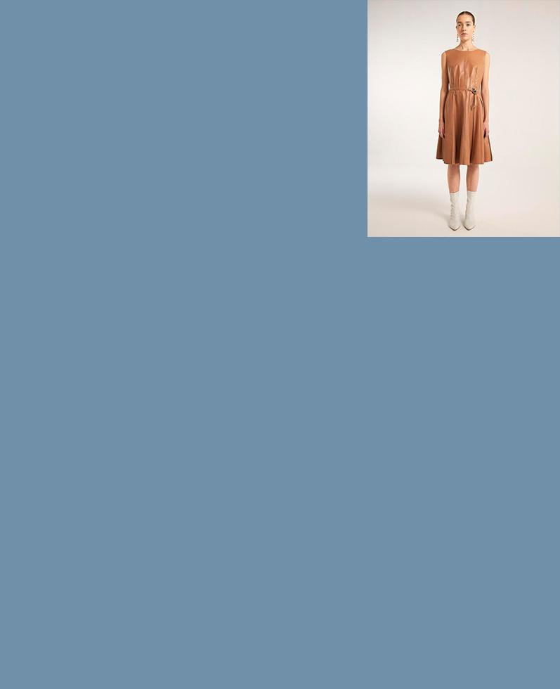 Iris Leather Dress | K12714 1010031076046