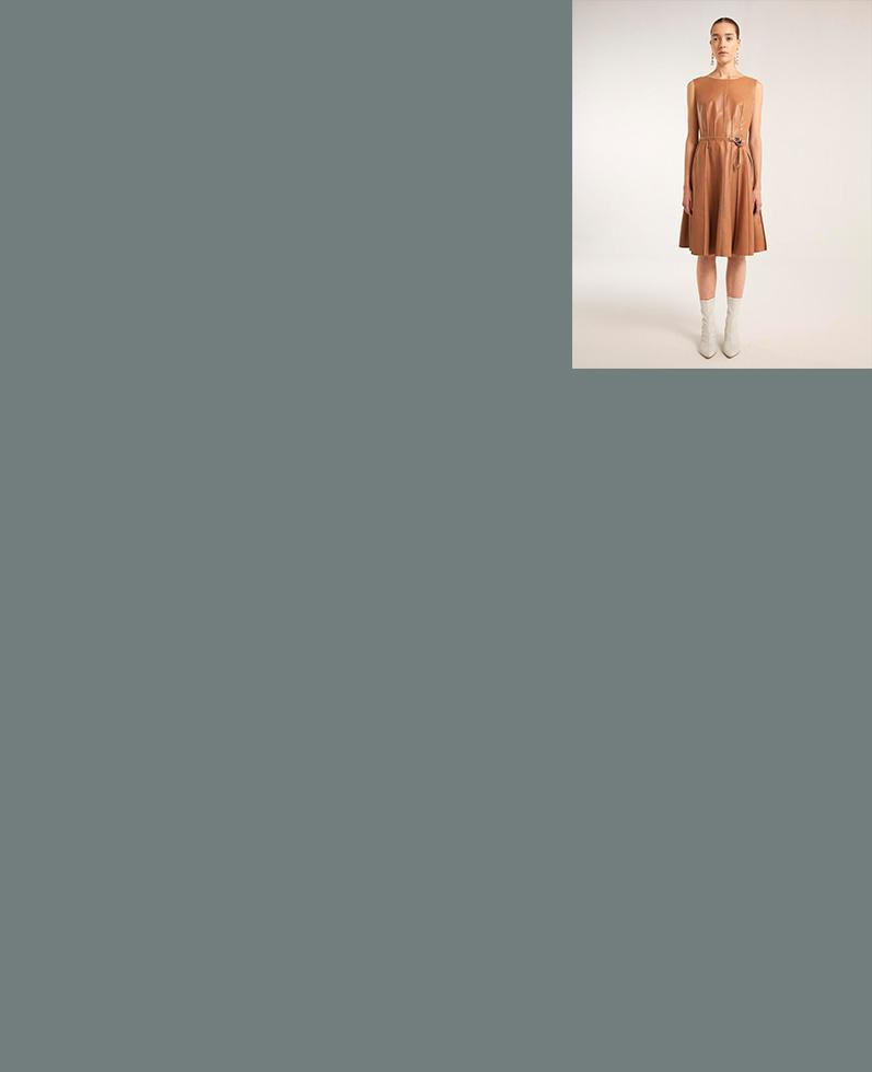 Iris Leather Dress | K12714 1010031076060