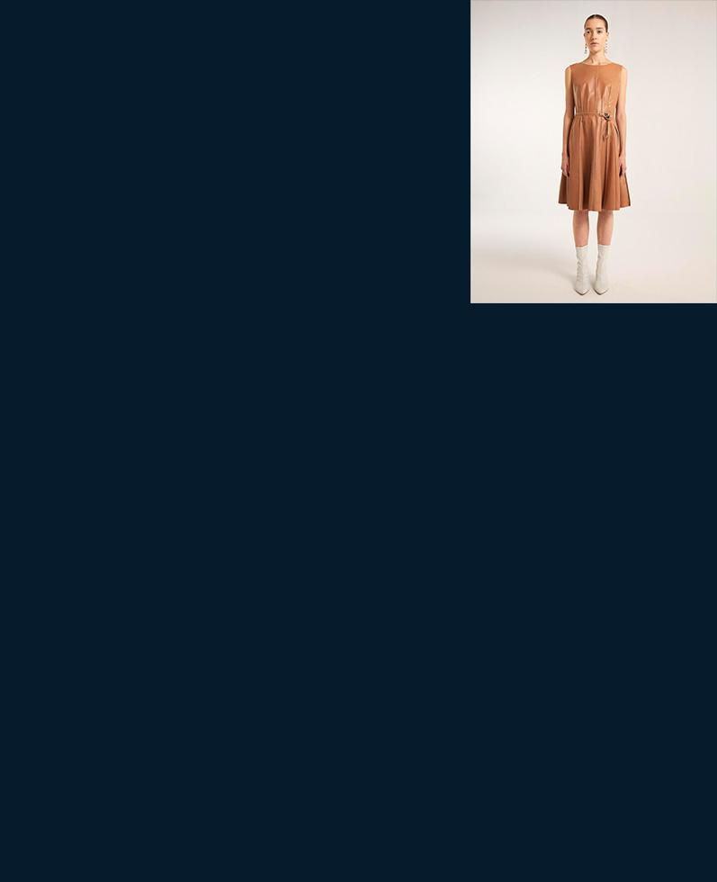 Iris Leather Dress | K12714 1010031076012