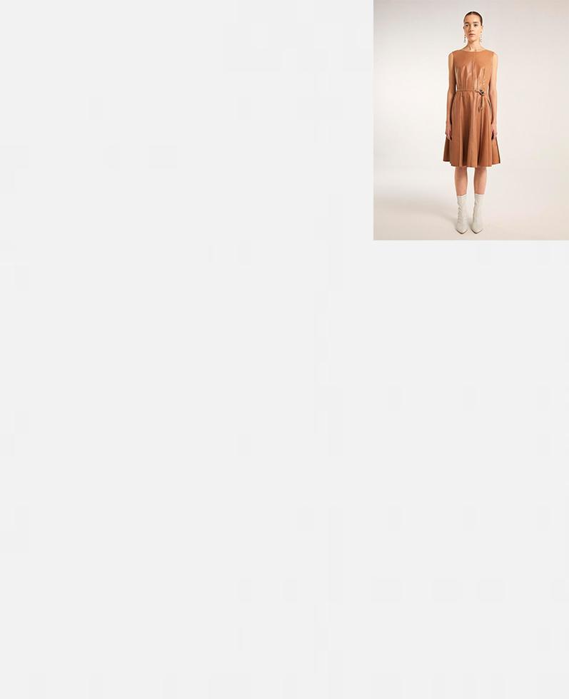 Iris Leather Dress | K12714 1010031076119