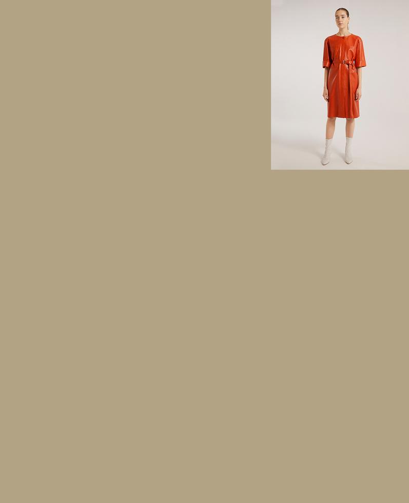 Elena Leather Dress | K12668 1010031090042