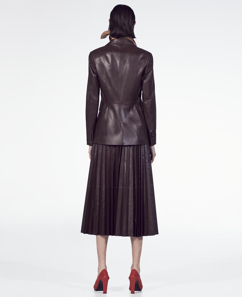 Dark Brown Leather skirt | K12983 1010031651 | 1972DESA