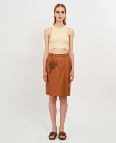 WM2 Leather skirt | K13071 1010032260070