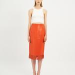 WM2 Leather fringed skirt | K13138 1010032360019