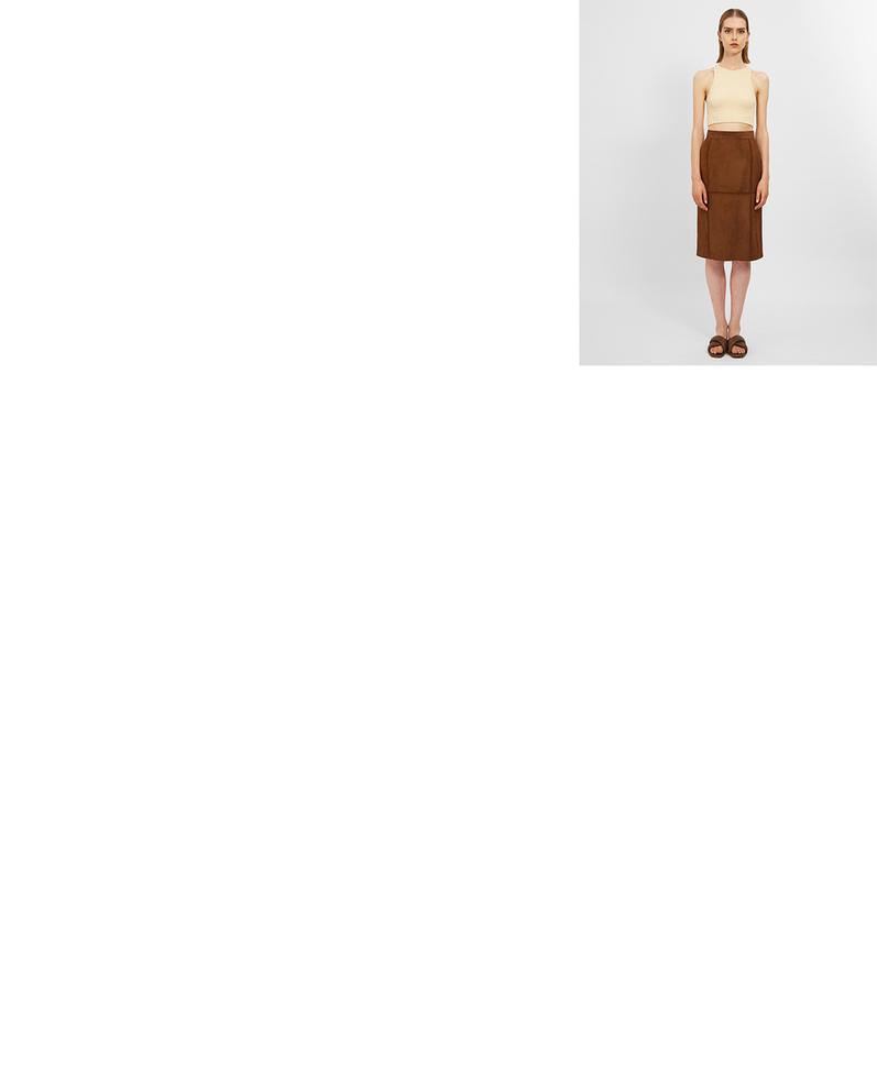WM1 Suede crochet skirt | K13139 1010032377001