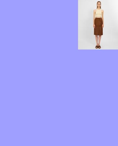 WM1 Suede crochet skirt | K13139 1010032377014