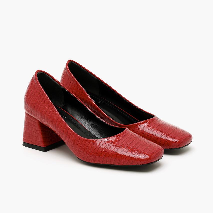 Anica Kırmızı Kadın Topuklu Klasik Ayakkabı 2010049907007