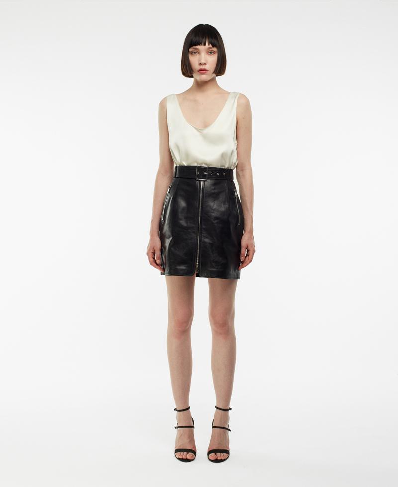 K13607 | Leather Mini Skirt 1010034267003